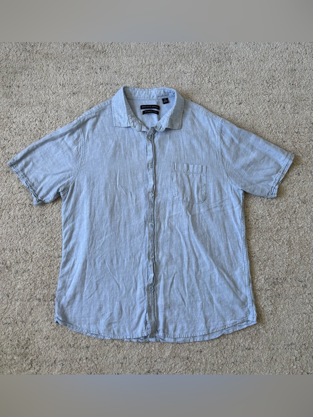 Sasks Fifth Avenue Linen Blend Shirt